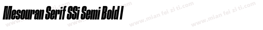 Mesouran Serif SSi Semi Bold Italic字体转换